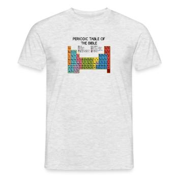 Bible Word of God - Periodic Table of Bible Verse - Men's T-Shirt - heather grey - Front - AI Model Male 178 dark (178cm)