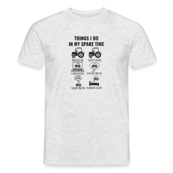 Things i do in my spare time farmer gift - Men's T-Shirt - heather grey - Front - AI Model Male 178 dark (178cm)