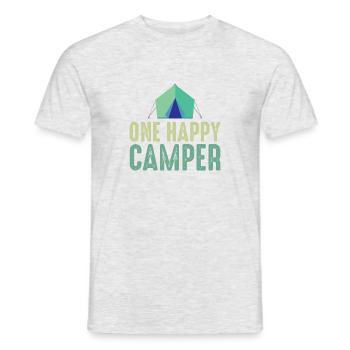 Camping Zelten Natur Freiheit Urlaub Ferien - Männer T-Shirt - Grau meliert - Vorne - AI Model Male 178 dark (178cm)