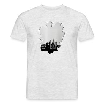 Braunschweig Skyline - Männer T-Shirt - Grau meliert - Vorne - AI Model Male 178 dark (178cm)