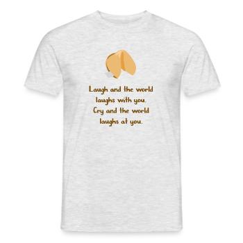 Laugh and Cry - Men's T-Shirt - heather grey - Front - AI Model Male 178 dark (178cm)