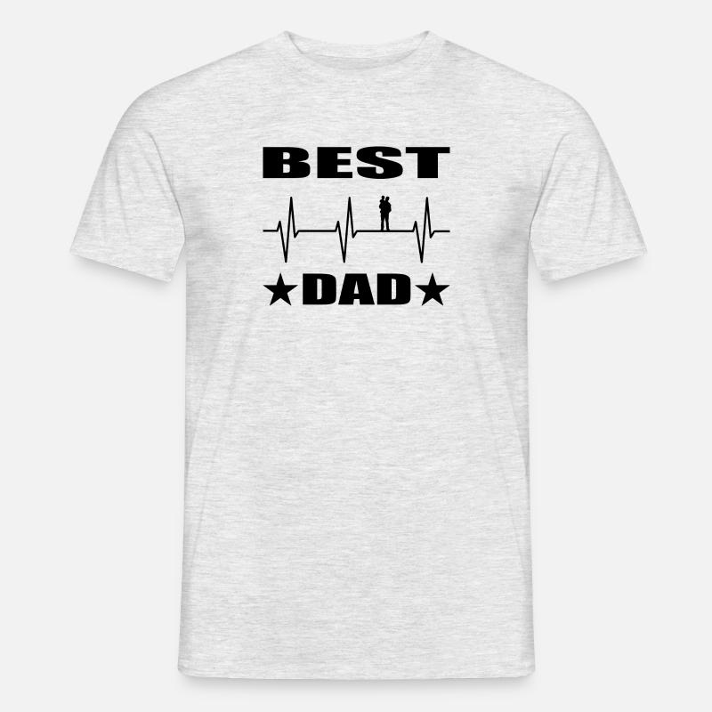 Papa - Männer T-Shirt - Grau meliert