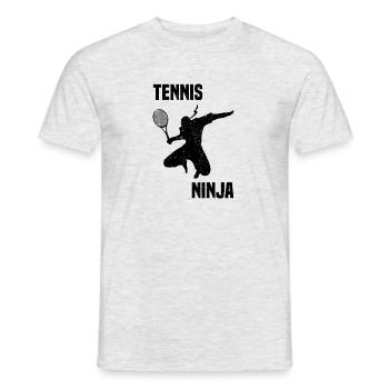 Tennis Ninja - T-shirt homme - gris chiné - Devant - AI Model Male 178 dark (178cm)