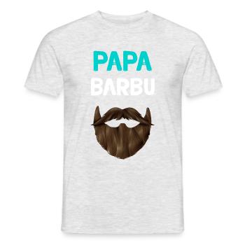 Papa Barbu Le Meilleur Humour Homme Avec Barbe - T-shirt homme - gris chiné - Devant - AI Model Male 178 dark (178cm)