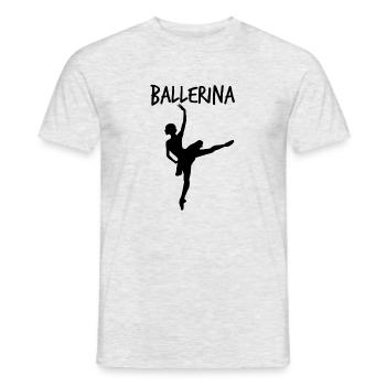 Danseuse ballerine - T-shirt homme - gris chiné - Devant - AI Model Male 178 dark (178cm)