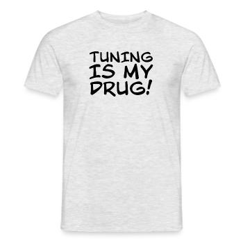Le tuning est mon cadeau Drug Auto Turbo Passion - T-shirt homme - gris chiné - Devant - AI Model Male 178 dark (178cm)