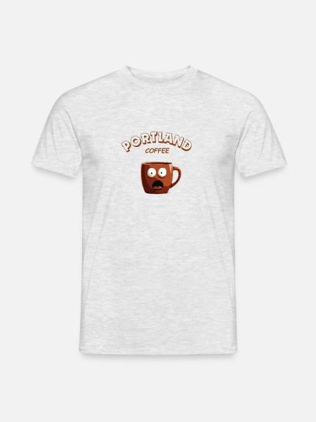 Portland coffee - Men's T-Shirt - heather grey