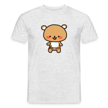Bär mit eingeklappten Lichtschwert - Männer T-Shirt - Grau meliert - Vorne - AI Model Male 178 dark (178cm)