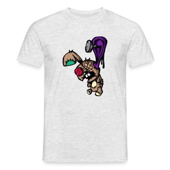 Poupée Voodoo lapin de paque - T-shirt homme - gris chiné - Devant - AI Model Male 178 dark (178cm)