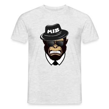 GORILLA, Macht im Business, MiB - Männer T-Shirt - Grau meliert - Vorne - AI Model Male 178 dark (178cm)