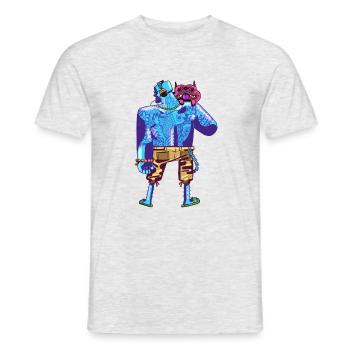 dude beach - Männer T-Shirt - Grau meliert - Vorne - AI Model Male 178 dark (178cm)