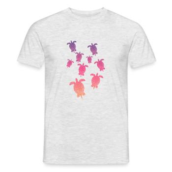 Schildkröten Turtle - Männer T-Shirt - Grau meliert - Vorne - AI Model Male 178 dark (178cm)