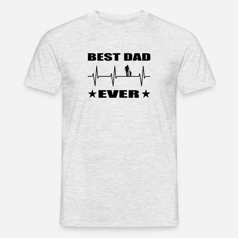 Papa - Männer T-Shirt - Grau meliert