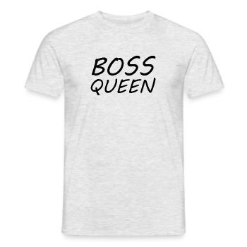 Boss Queen Gift Lady - Men's T-Shirt - heather grey - Front - AI Model Male 178 dark (178cm)