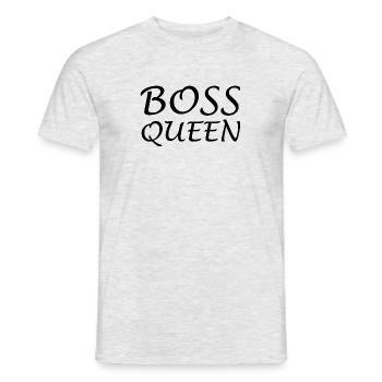 Boss Queen Gift Lady - Men's T-Shirt - heather grey - Front - AI Model Male 178 dark (178cm)