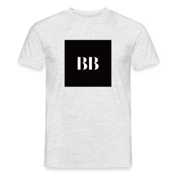 Logo de bb - T-shirt homme - gris chiné - Devant - AI Model Male 178 dark (178cm)
