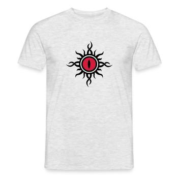 Drachenauge, Dragon Eye, Tattoo Style, Drache Auge - Männer T-Shirt - Grau meliert - Vorne - AI Model Male 178 dark (178cm)