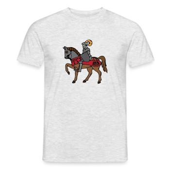 Chevalier à cheval 3 622 - T-shirt homme - gris chiné - Devant - AI Model Male 178 dark (178cm)