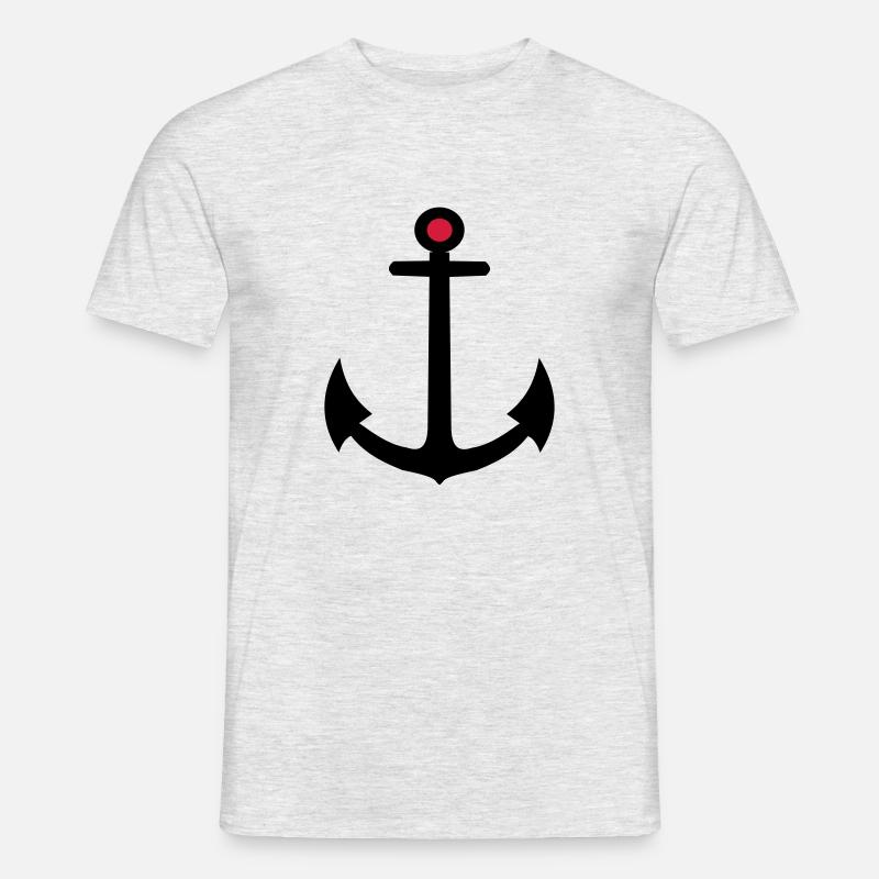 Anker - Männer T-Shirt - Grau meliert