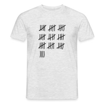 tage_zaehlen_49 - Männer T-Shirt - Grau meliert - Vorne - AI Model Male 178 dark (178cm)