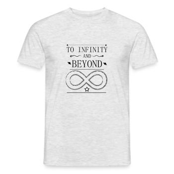 Bis zur Unendlichkeit und noch viel weiter - Männer T-Shirt - Grau meliert - Vorne - AI Model Male 178 dark (178cm)