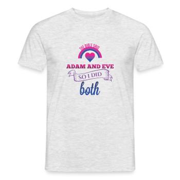 T-shirt bisexuel - bisexuel - bi - LGBT - CSD - T-shirt homme - gris chiné - Devant - AI Model Male 178 dark (178cm)