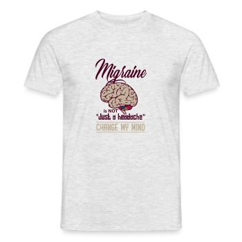 Kopfschmerzen Migräne Krankheit Geschenk Gehirn - Männer T-Shirt - Grau meliert - Vorne - AI Model Male 178 dark (178cm)