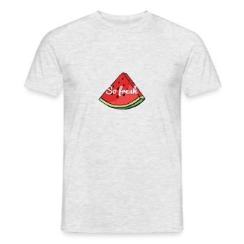 Donc pastèque fraîche - T-shirt homme - gris chiné - Devant - AI Model Male 178 dark (178cm)