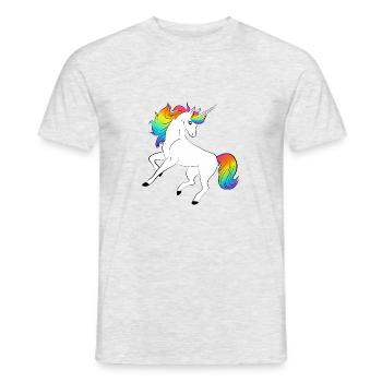 Einhorn - Männer T-Shirt - Grau meliert - Vorne - AI Model Male 178 dark (178cm)
