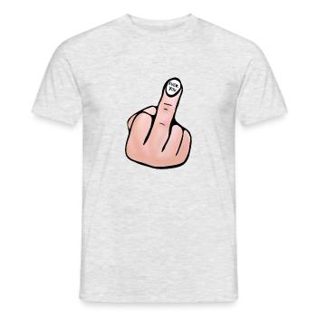 Fuck You - T-shirt homme - gris chiné - Devant - AI Model Male 178 dark (178cm)