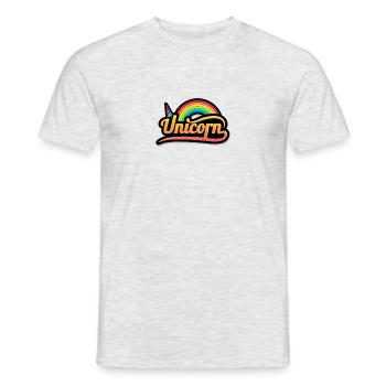 Einhorn Geschenk - Männer T-Shirt - Grau meliert - Vorne - AI Model Male 178 dark (178cm)