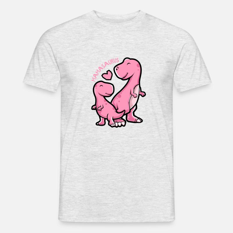 Mamasaurus - Funny Dinosaur Graphic - T-shirt herr - gråmelerad