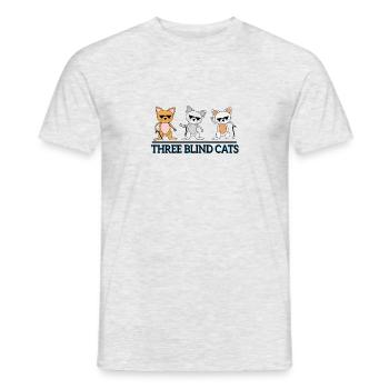 Three Blind Cats - Cat Design Gift Idea - Men's T-Shirt - heather grey - Front - AI Model Male 178 dark (178cm)