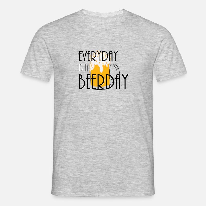 Bier - Männer T-Shirt - Grau meliert