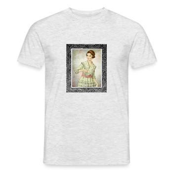 Frau Vintage Retro Style - Männer T-Shirt - Grau meliert - Vorne - AI Model Male 178 dark (178cm)