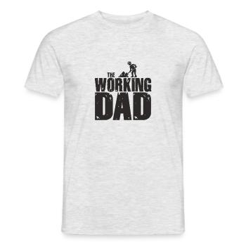 nikima - The Working Dad Baustelle Handwerker - Männer T-Shirt - Grau meliert - Vorne - AI Model Male 178 dark (178cm)
