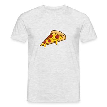 Pizza Slice - Cadeau familial drôle - T-shirt homme - gris chiné - Devant - AI Model Male 178 dark (178cm)