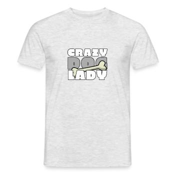 Dame de chien folle - T-shirt homme - gris chiné - Devant - AI Model Male 178 dark (178cm)