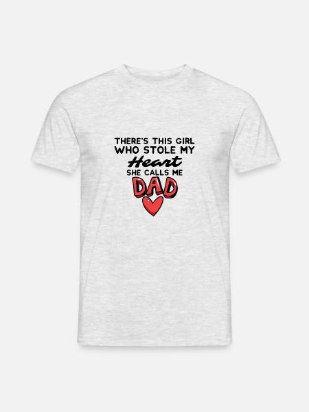 Da ist dieses Mädchen, das mein Herz gestohlen hat, das sie mich nennt - Männer T-Shirt - Grau meliert