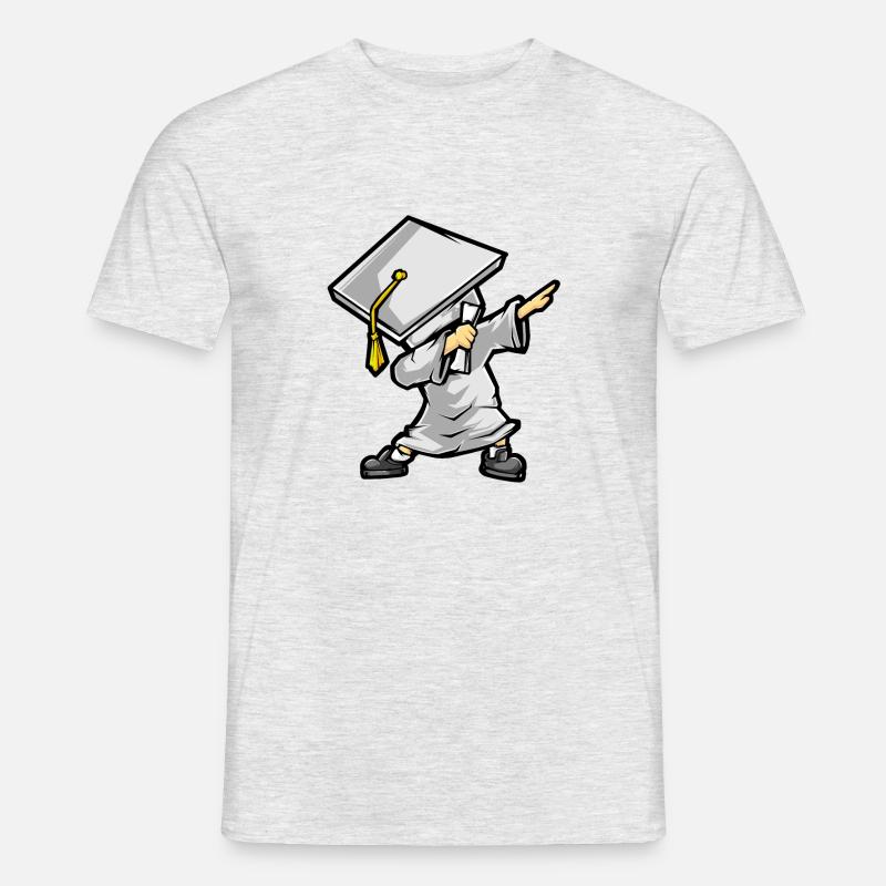 Tupfen-Absolvent - lustiges Abschluss-Geschenk - Männer T-Shirt - Grau meliert
