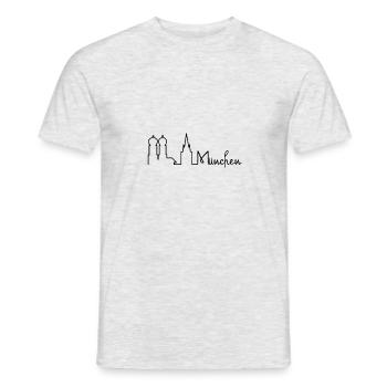 Munich - Men's T-Shirt - heather grey - Front - AI Model Male 178 dark (178cm)