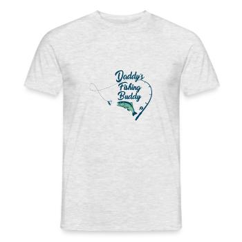 Daddy's Fishing Buddy Kid Angler T-Shirt Gift - Men's T-Shirt - heather grey - Front - AI Model Male 178 dark (178cm)