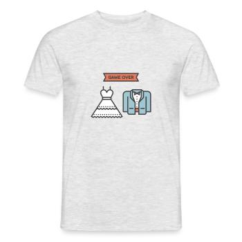 Hochzeit - Game Over - Geschenk - Männer T-Shirt - Grau meliert - Vorne - AI Model Male 178 dark (178cm)