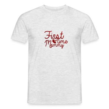 idée de cadeau naissance bébé enfant né naissance - T-shirt homme - gris chiné - Devant - AI Model Male 178 dark (178cm)