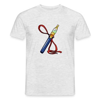 E-Zigarette elektronische Zigarette Raucher - Männer T-Shirt - Grau meliert - Vorne - AI Model Male 178 dark (178cm)