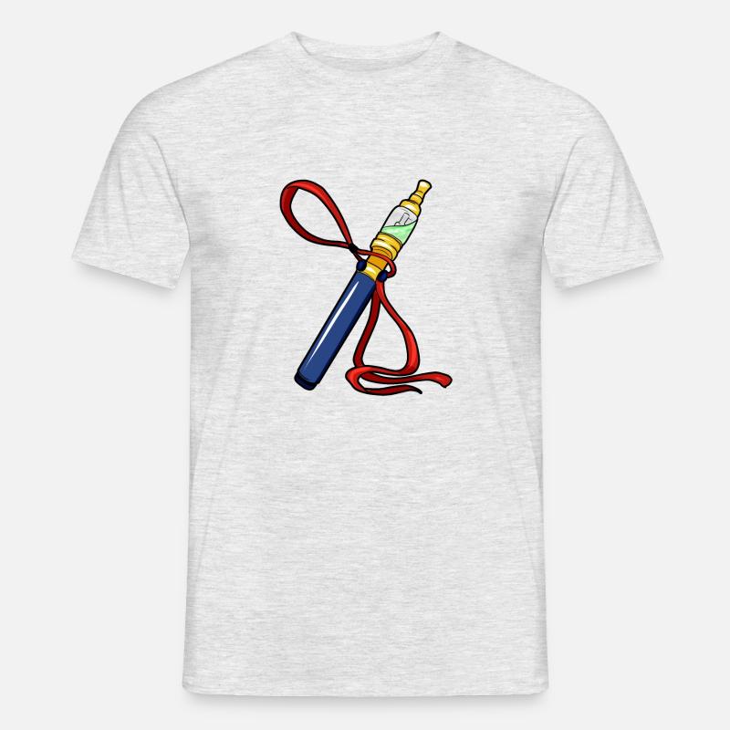 E-Zigarette elektronische Zigarette Raucher - Männer T-Shirt - Grau meliert
