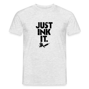 Just Ink It, tatouage, tatouage, tatouage - T-shirt homme - gris chiné - Devant - AI Model Male 178 dark (178cm)