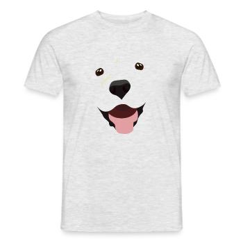 (Labrador Face) - T-shirt homme - gris chiné - Devant - AI Model Male 178 dark (178cm)
