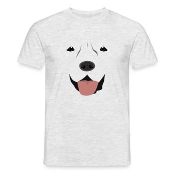 (Labrador Face) - T-shirt homme - gris chiné - Devant - AI Model Male 178 dark (178cm)
