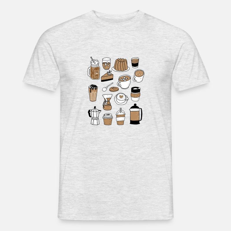 Kaffeekränzchen / Kaffee und Kuchen - Männer T-Shirt - Grau meliert